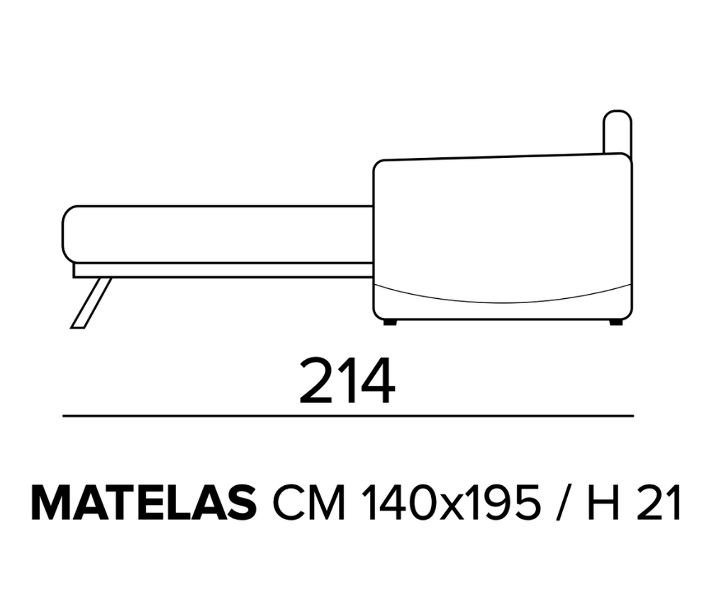 Canapé convertible 140 en tissu design rapido - Souffle d'intérieur