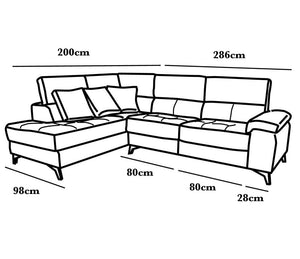 Dessin canapé d'angle beige relax contemporain méridienne pieds métal