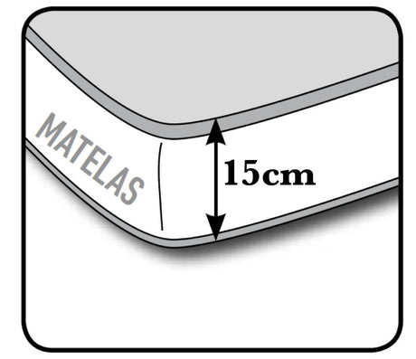 Dessin du matelas de 12cm pour un canapé rapido