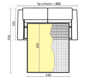 Canapé rapido convertible 140 lit cuir jaune avec matelas 14 cm - Connie-Canapés-SOUFFLE D’INTÉRIEUR