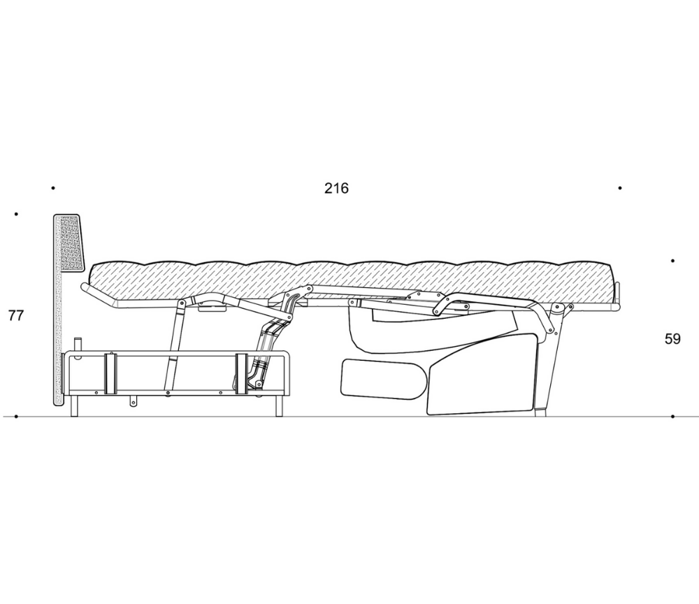 Canapé rapido d'angle contemporain convertible - Souffle d'interieur