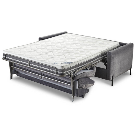 canapé convertible rapido vitarelax en tissu velours gris - Souffle d'intérieur