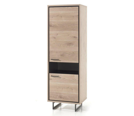 Buffet haut bois clair colonne design pieds métal - Souffle d'intérieur