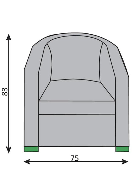 Fauteuil cabriolet en cuir blanc contemporain avec dimensions - Souffle d'intérieur