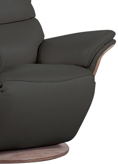 fauteuil de relaxation electrique cuir pvc anthracite - Souffle d'interieur