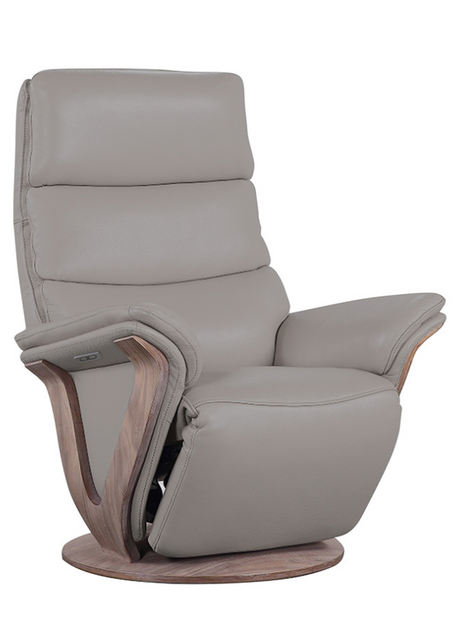 fauteuil de relaxation electrique cuir pvc gris - souffle d'interieur