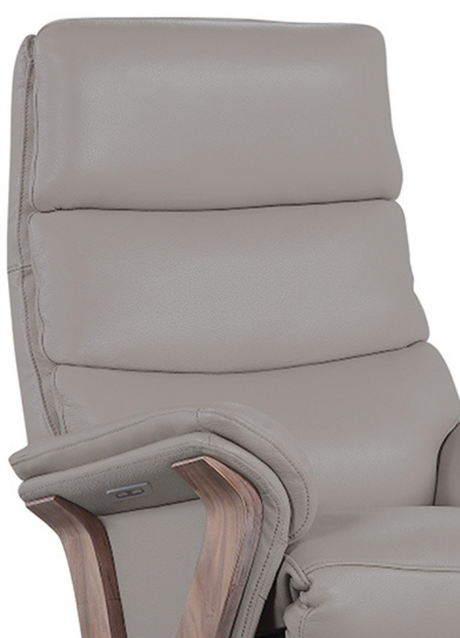 fauteuil de relaxation electrique cuir pvc gris - souffle d'interieur