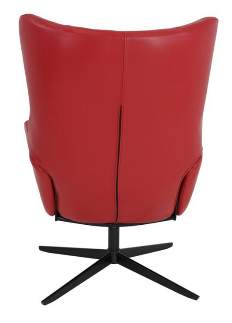 fauteuil inclinable en cuir rouge design - souffle d'interieur