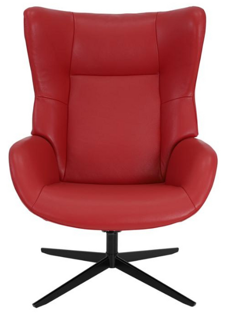 fauteuil inclinable en cuir rouge design - souffle d'interieur