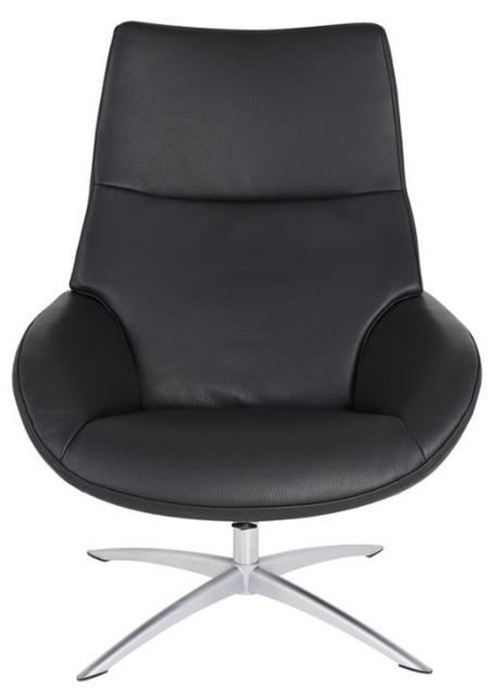 fauteuil inclinable en cuir noir - souffle d'interieur