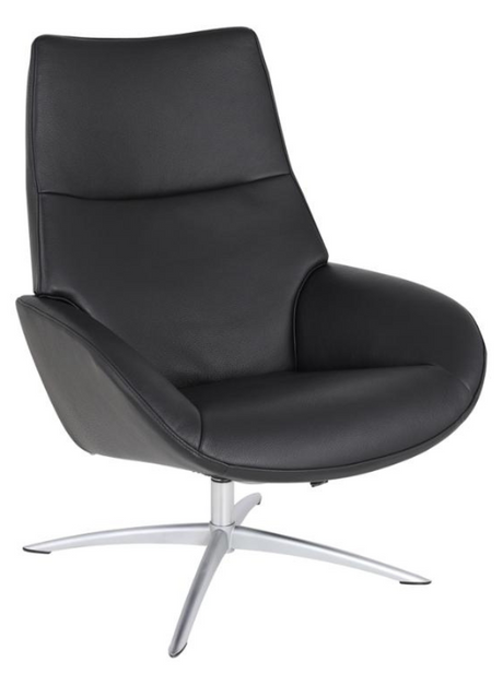 fauteuil inclinable en cuir noir - souffle d'interieur