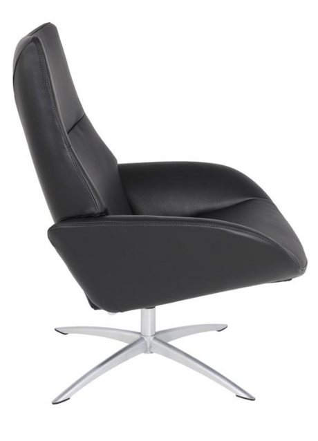 fauteuil inclinable en cuir noir - souffle d'interieur