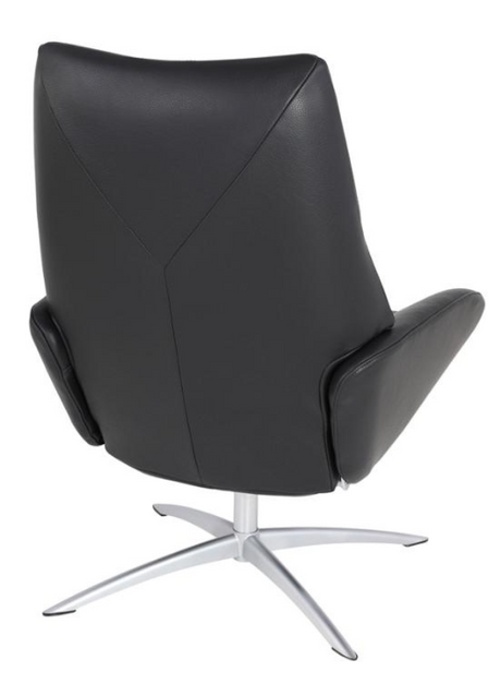 fauteuil inclinable en cuir noir - souffle d'interieur