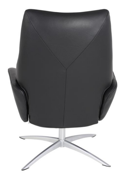 fauteuil inclinable en cuir noir - souffle d'interieur