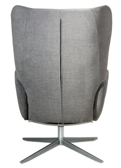 fauteuil inclinable en tissu gris design + repose pieds - souffle d'interieur