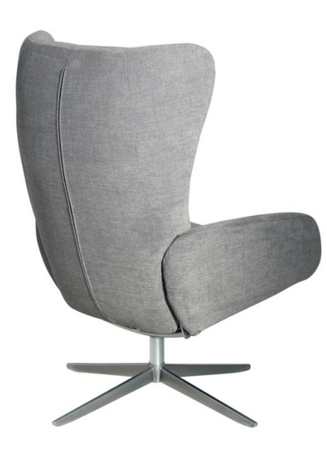 fauteuil inclinable en tissu gris design + repose pieds - souffle d'interieur