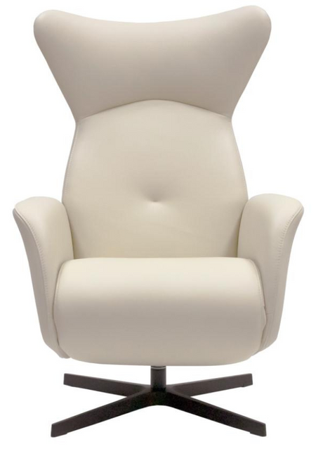 fauteuil relax electrique cuir beige kebe de qualité - souffle d'interieur