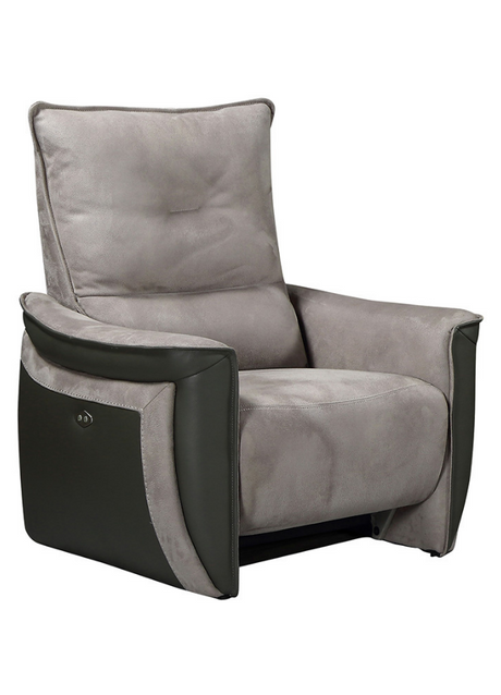 Fauteuil relaxation électrique design tissu gris -  SOUFFLE D'intérieur