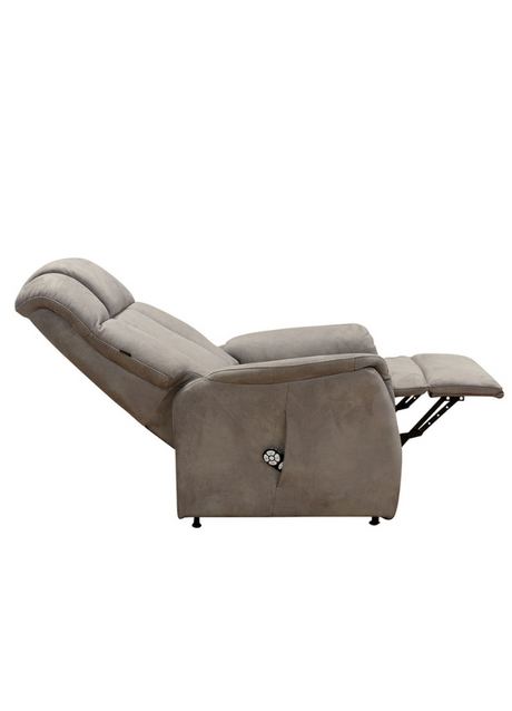 fauteuil releveur relax design en tissu brun taupe - souffle d'interieur