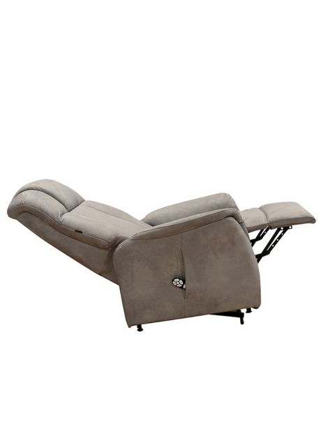 fauteuil releveur relax design en tissu brun taupe - souffle d'interieur