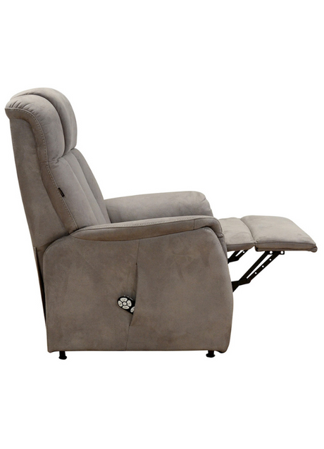 fauteuil releveur relax design en tissu brun taupe - souffle d'interieur