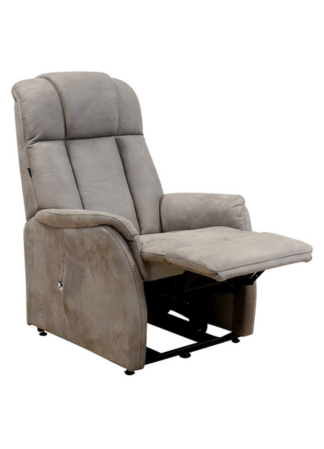 fauteuil releveur relax design en tissu brun taupe - souffle d'interieur