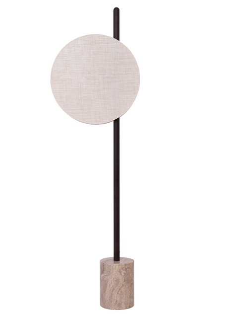 Lampadaire flamluce milano design bois noir et abat jour beige - Souffle d'intérieur