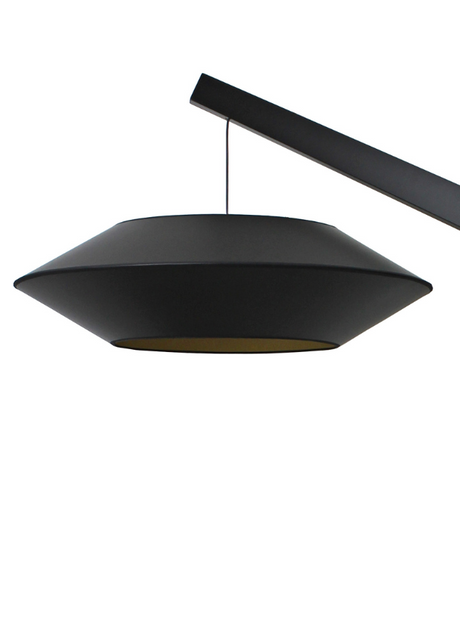 Lampadaire design arc moderne noir ovni flamluce -SOUFFLE D'intérieur