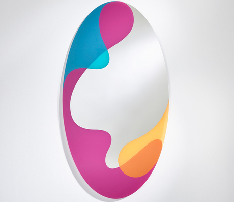 Miroir mural design moderne ovale multicolre - Souffle d'intérieur