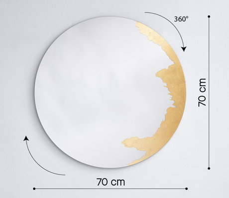 miroir rond doré mural moderne - Souffle d'intérieur