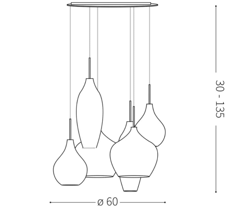 Suspension verre blanc design et moderne - Souffled'interieur