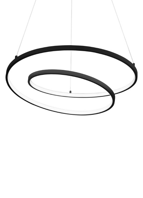 Suspension lustre led contemporaine noir  - SOUFFLE D'intérieur