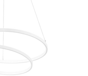 Suspension lustre led design blanc et de forme ronde - SOUFFLE D'intérieur