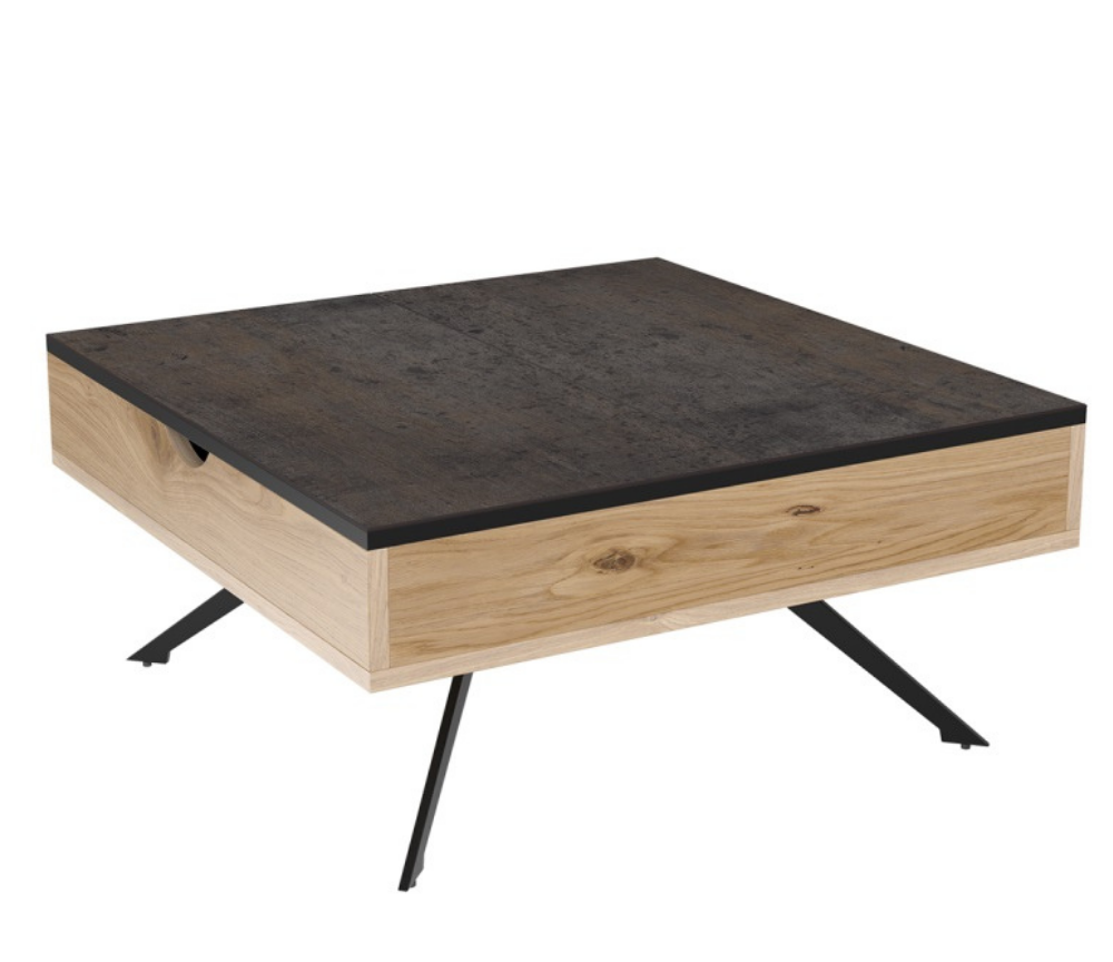 Table basse plateau relevable céramique design carré - Akante - Souffle d'intérieur