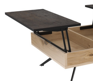 Table basse plateau relevable céramique design carré - Akante - Souffle d'intérieur