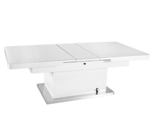 table basse relevable et extensible blanche design - Souffle d'intérieur