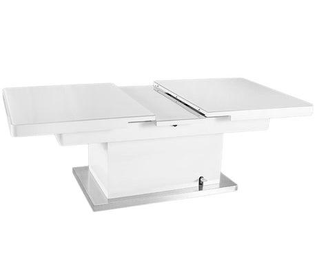 table basse relevable et extensible blanche design - Souffle d'intérieur