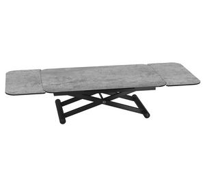 Table basse relevable extensible ceramique gris clair - Souffle d'intérieur