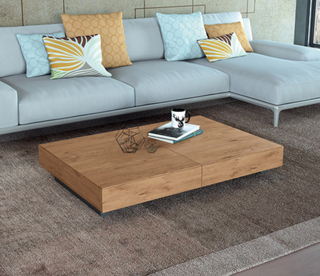 Table basse relevable extensible bois  - Souffle d'intérieur 