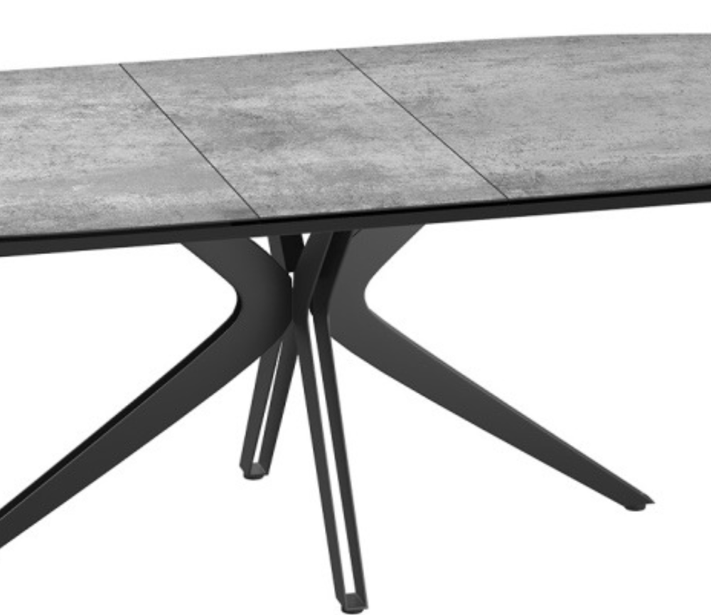 table de repas céramique extensible akante gris clair - akante - Souffle d'intérieur