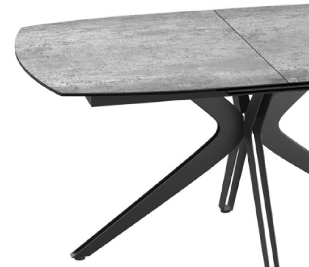 table de repas céramique extensible akante gris clair - akante - Souffle d'intérieur