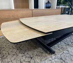 table basse relevable et extensible céramique bois - Souffle d'intérieur - Akante - Galea