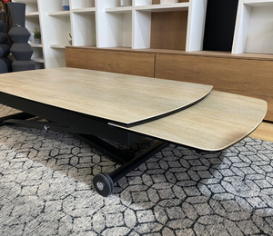 table basse relevable et extensible céramique bois - Souffle d'intérieur - Akante - Galea