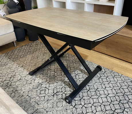 table basse relevable et extensible céramique bois - Souffle d'intérieur - Akante - Galea